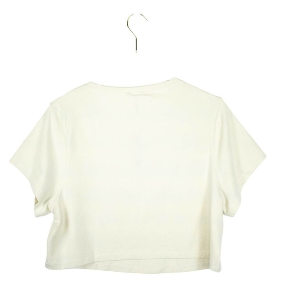 SKIMS Cream White Short Sleeve T Shirt Crop Top Plus 4XL Lounge Activewear - Picture 5 of 6